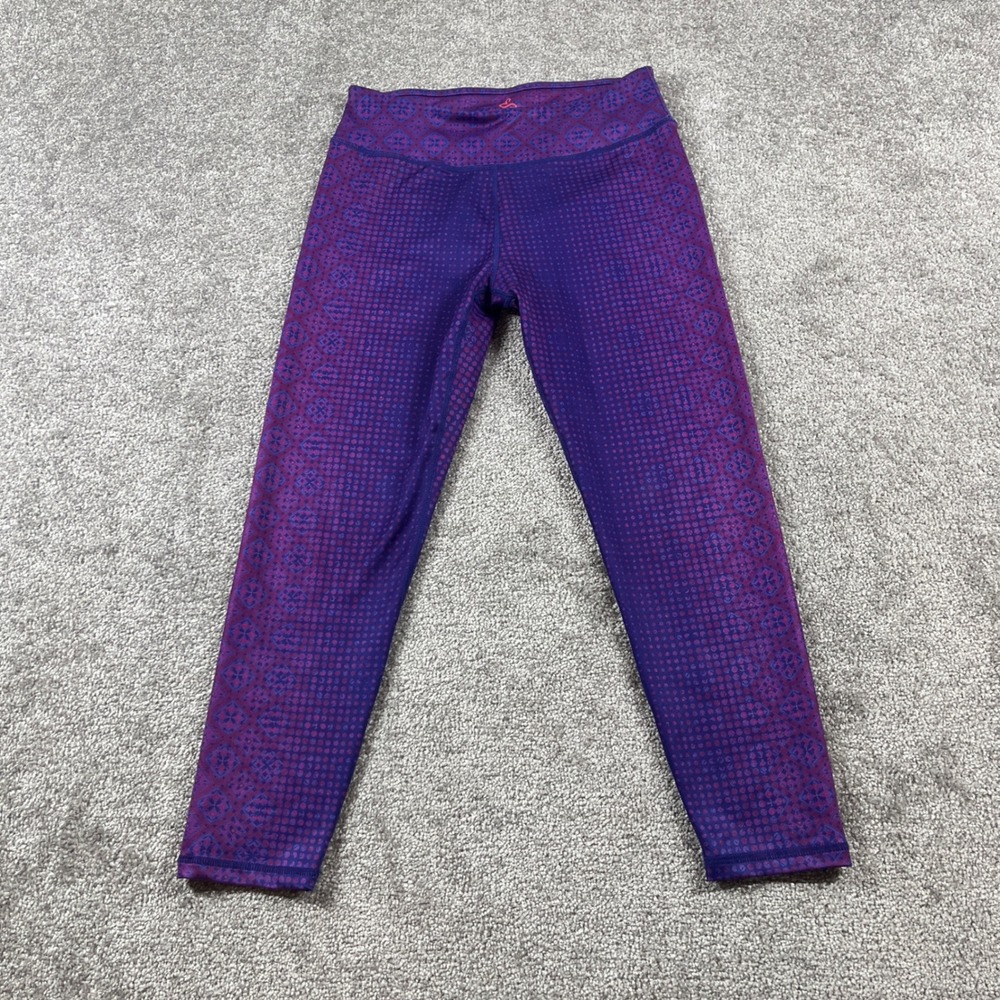 Prana Leggings Womens Medium Roxanne Geometric Cropped Yoga Stretch Performance